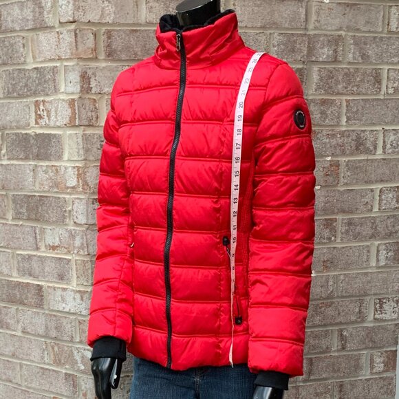Nautica Red Puffer Water Resistant Midweight Jacket Sz S - Picture 9 of 16